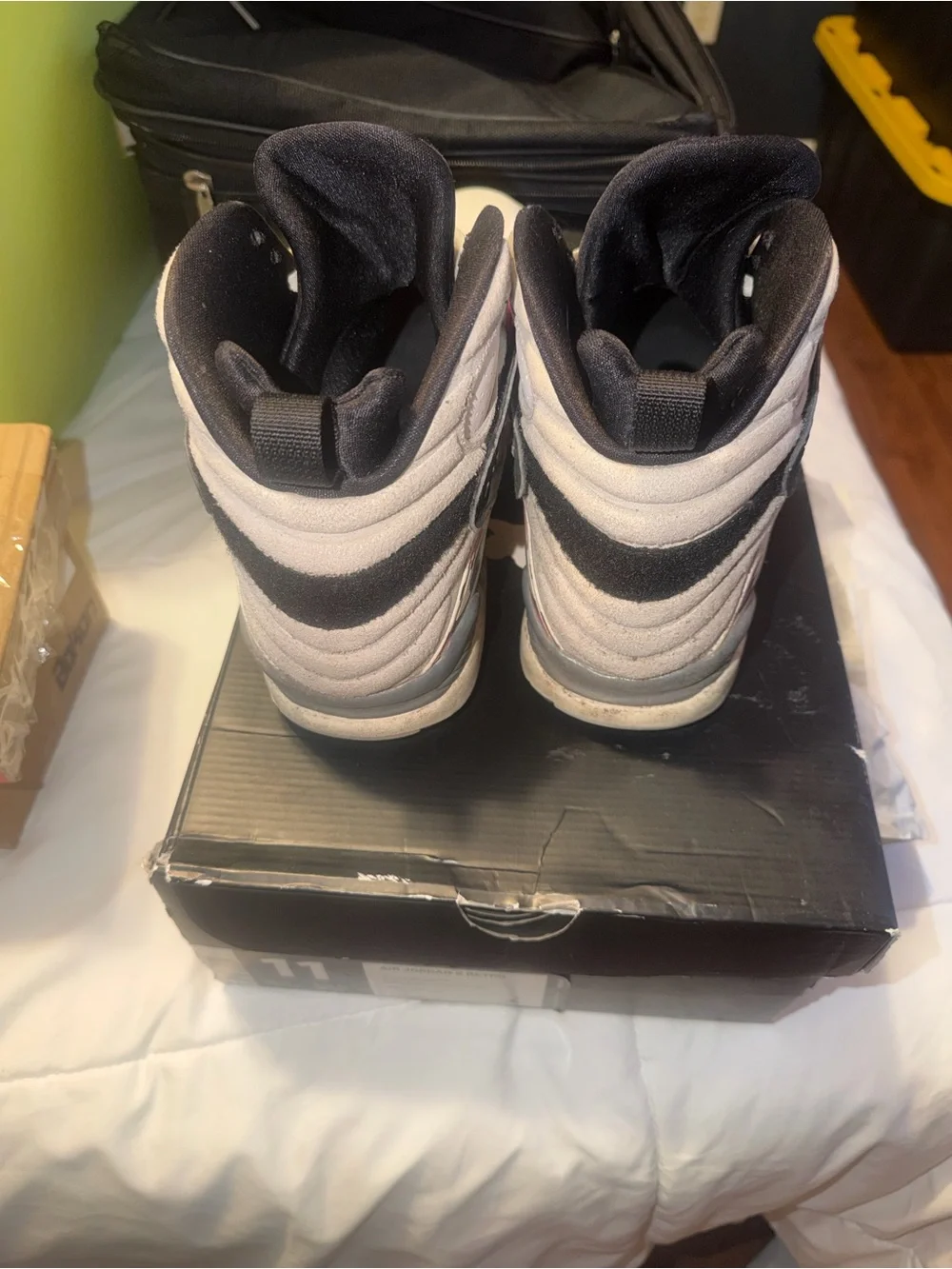 Jordan White Black Red High-Top Basketball Sneakers